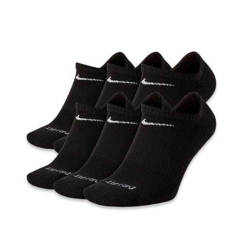 Nike Everyday Plus Cushioned No-Show Socks (6 Pairs) — Black